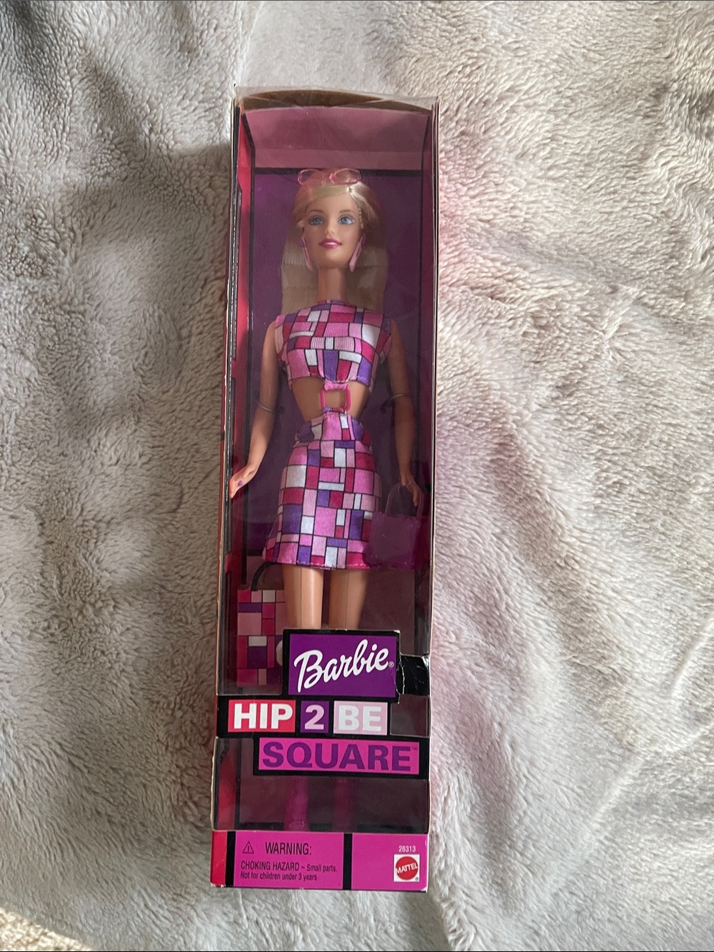 Barbie Pink and Purple Mosaic Dress Doll